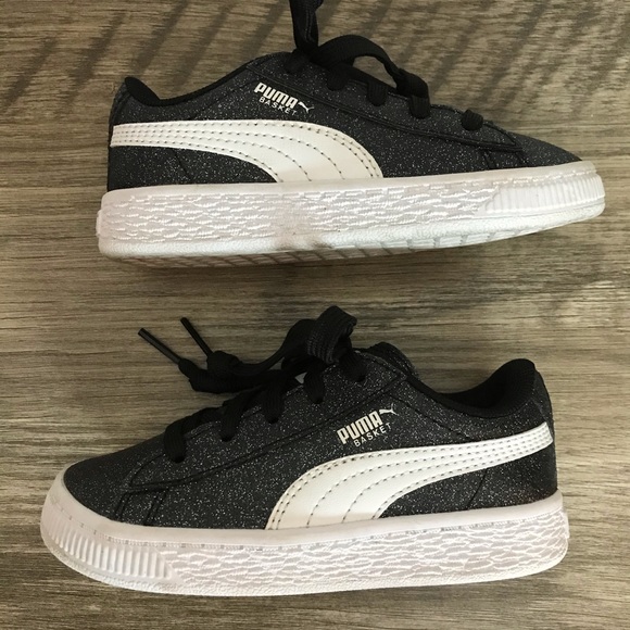 puma black glitter shoes